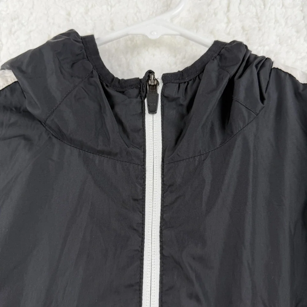 Polo Ralph Lauren Jacket Mens Medium Black‎ Hooded Zip Nylon Windbreaker Polo 67